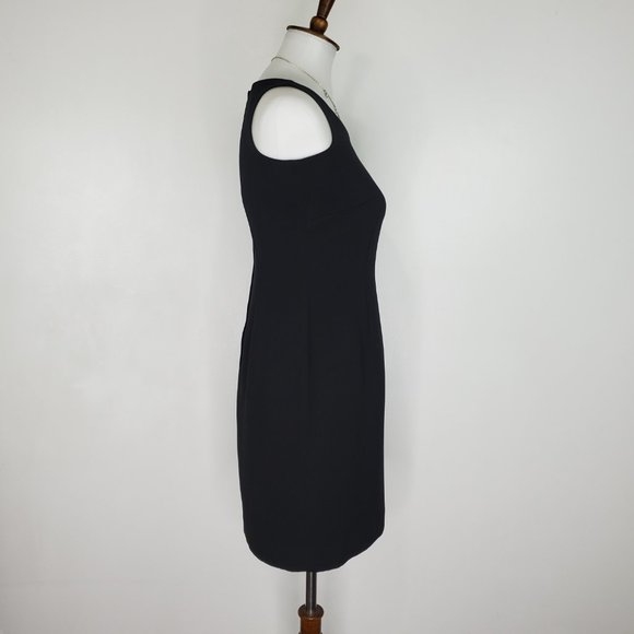 Villager Liz Claiborne Petite Classic Timeless Black Sleeveless Career Dress 4P - Picture 7 of 14